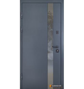 Nordi Glass комплектація з терморозривом Defender. Колір: RAL 7021T + Білий матовий
