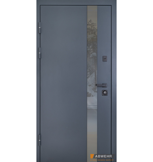 Nordi Glass комплектація з терморозривом Defender. Колір: RAL 7021T + Білий матовий