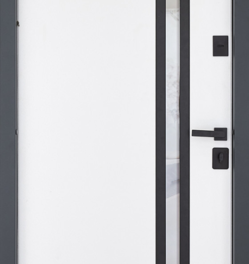 Nordi Glass комплектація з терморозривом Defender. Колір: RAL 7021T + Білий матовий