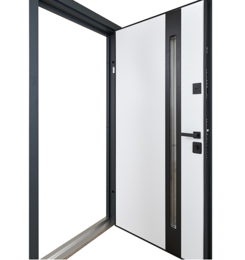 Nordi Glass комплектація з терморозривом Defender. Колір: RAL 7021T + Білий матовий