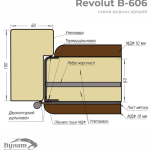 Revolut В-606, модель 580/543. Колір: бетон антрацит/оксид білий
