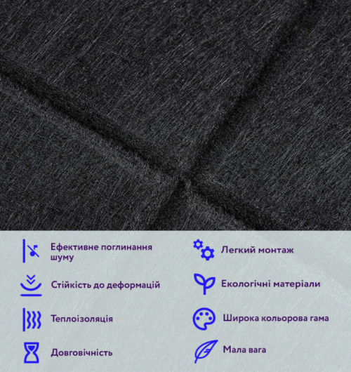 Звукоізоляційна панель Чорна (SW-00002700)