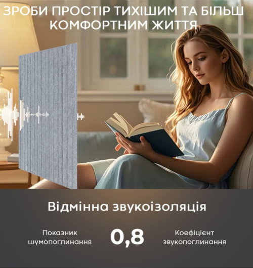Звукоізоляційна панель Сірий граніт (SW-00002708)