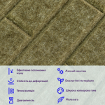 Звукоізоляційна панель Хакі (SW-00002705)