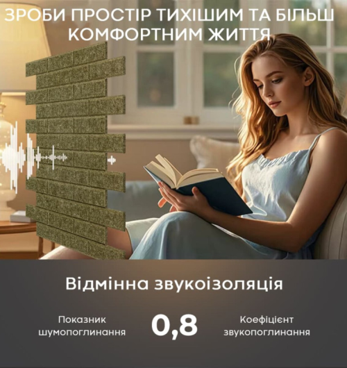 Звукоізоляційна панель Хакі (SW-00002705)