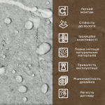 ПВХ плита (металік мармур 3мм)