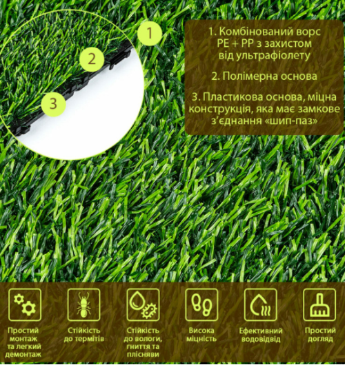 Композитна плитка ДПК Трава (SW-00003287) Композитна плитка ДПК Трава (SW-00003287)
