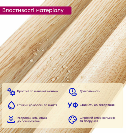 3D панелі "Рейка WPC" (SW-00003018 14мм)