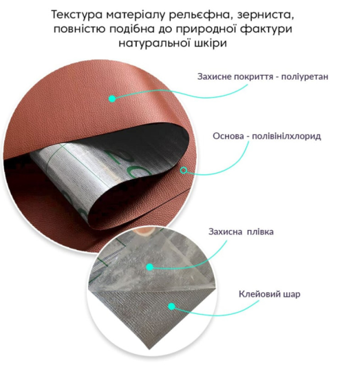 Екошкіра у рулоні теракотовий (SW-00002172)