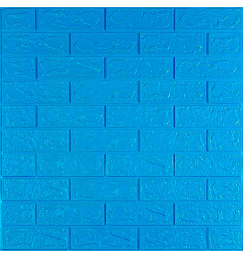 3D панелі "Цегла" (синій 5мм)