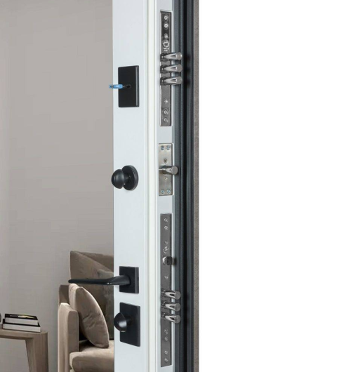 Термо ультра (квадро) Securemme, модель 546/607+дзеркало. Колір: роксі антрацит сірий/біла шагрень
