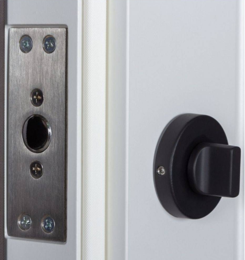 Термо ультра (квадро) Securemme, модель 546/607+дзеркало. Колір: роксі антрацит сірий/біла шагрень